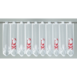 Hotová vánoční záclona 35x140 cm Santa Claus