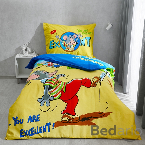 Bavlněné povlečení Exclusive 140x200+70x90 Myška