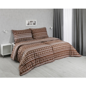 Bavlněné povlečení 140x200+70x90 Etnický styl hnědý