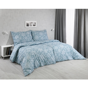 Bavlněné povlečení 140x200+70x90 Vločky šedé