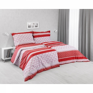 Bavlněné povlečení 140x200+70x90 Orient vínový