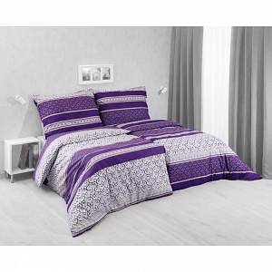 Bavlněné povlečení 140x200+70x90 Orient fialový