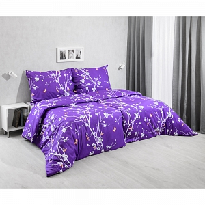 Bavlněné povlečení 140x200+70x90 Sakura fialová