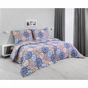 Flanelové povlečení 140x200+70x90 Mandaly modré