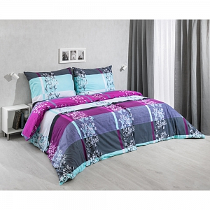 Flanelové povlečení 140x200+70x90 Alex fialové