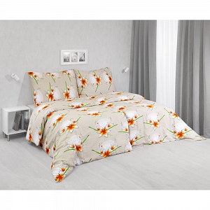 Krepové povlečení STANDARD 140x200+70x90 Lilie oranžové