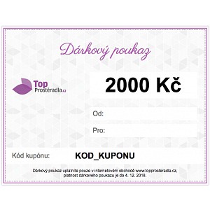 Dárkový poukaz na 2000 Kč