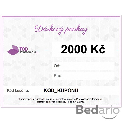 Dárkový poukaz na 2000 Kč