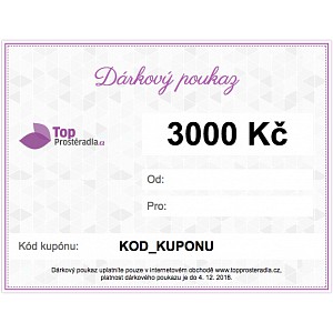 Dárkový poukaz na 3000 Kč