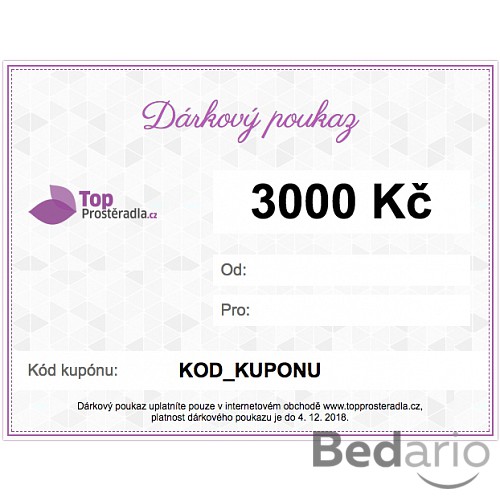 Dárkový poukaz na 3000 Kč