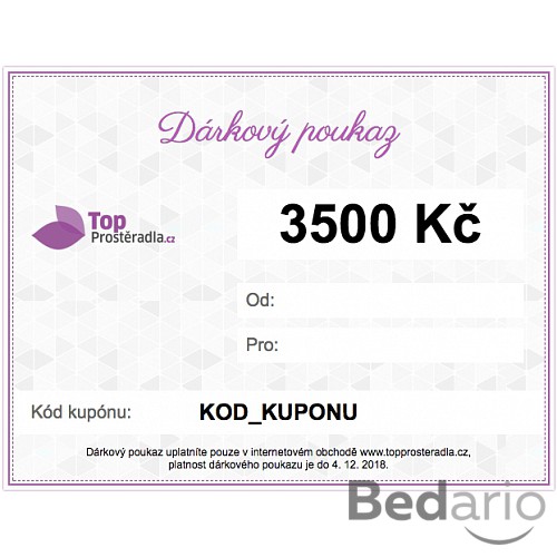 Dárkový poukaz na 3500 Kč