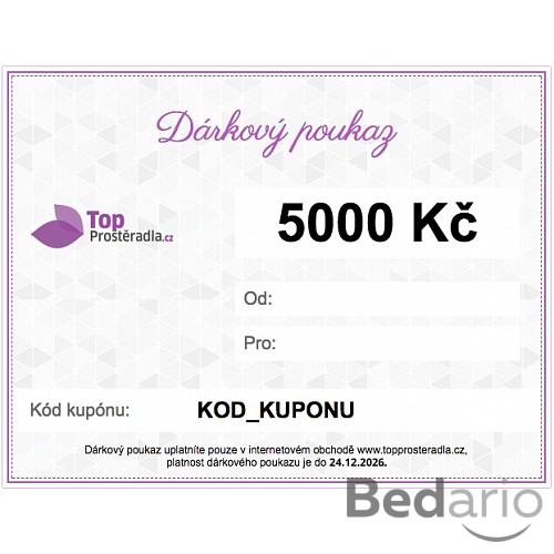 Dárkový poukaz na 5000 Kč