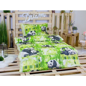Bavlněné povlečení PANDY 140x200+70x90