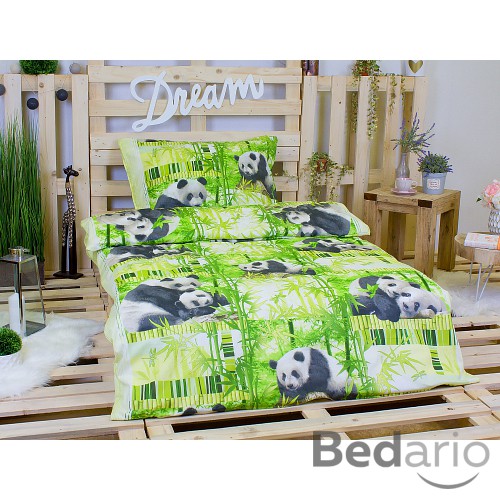 Bavlněné povlečení PANDY 140x200+70x90