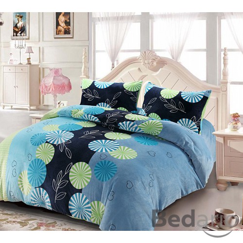 Mikroplyšové povlečení Premium 220x200+2x70x90 Carousel