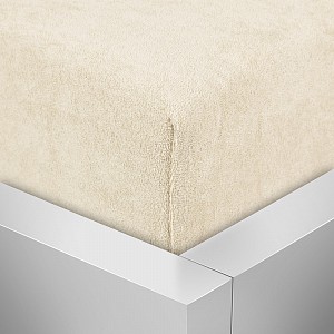 Froté prostěradlo 180x200 Premium - Krémová