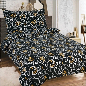 Bavlněné povlečení 140x200 - Černozlatý Orient