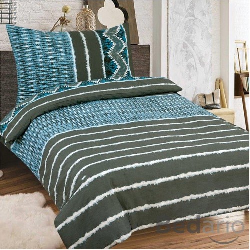 Bavlněné povlečení 140x200+70x90 Fiber Grey