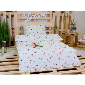 Krepové povlečení TOP 140x200+70x90 Kvítek