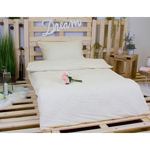 Krepové povlečení TOP 140x200+70x90 Vanilka