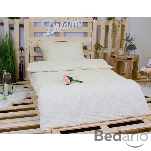 Krepové povlečení TOP 140x200+70x90 Vanilka