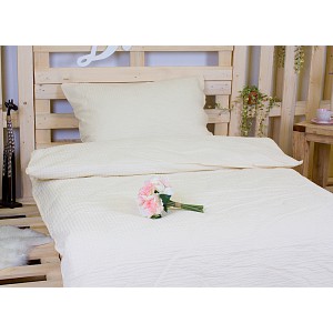 Krepové povlečení TOP 140x200+70x90 Vanilka