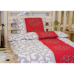 Krepové povlečení TOP 140x200+70x90 Béžový ornament