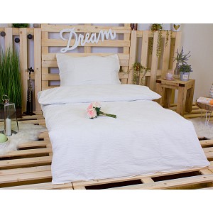 Krepové povlečení TOP 140x200+70x90 Jednobarevné bílé