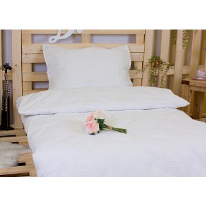 Krepové povlečení TOP 140x200+70x90 Jednobarevné bílé