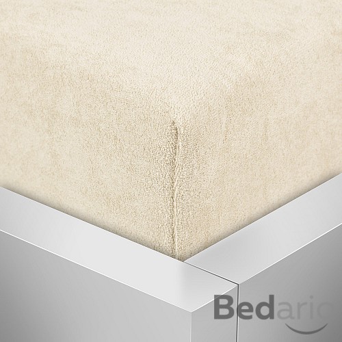 Froté prostěradlo 220x200 Premium - Krémová