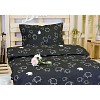 Bavlněné povlečení Ovečka černá 140x200+70x90
