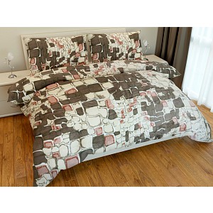 Mikroplyšové povlečení Premium 140x200+70x90 Stones