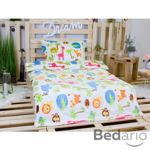 Mikroplyšové povlečení Premium 140x200+70x90 Zoo