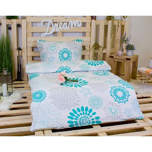 FLANELOVÉ POVLEČENÍ TOP ECONOMY 140x200+70x90 Fairy tyrkys