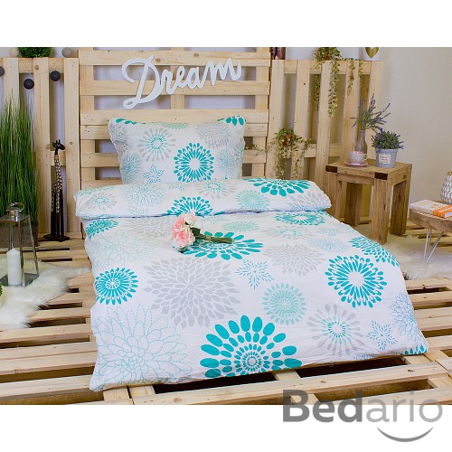 FLANELOVÉ POVLEČENÍ TOP ECONOMY 140x200+70x90 Fairy tyrkys