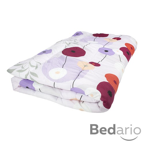 Francouzská prošívaná přikrývka 200x220 Květovaná růžová