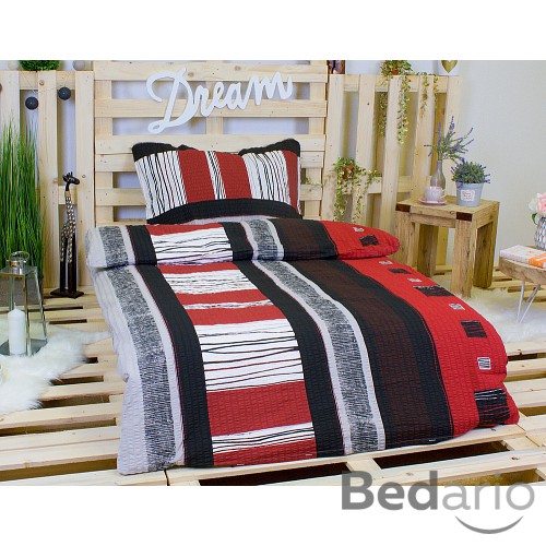 Krepové povlečení DELUXE 140x200+70x90 Vínová rustika