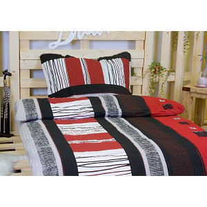 Krepové povlečení DELUXE 140x200+70x90 Vínová rustika