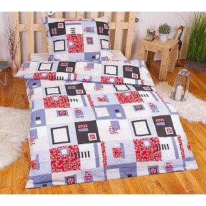 Krepové povlečení EXCLUSIVE 140x200+70x90 Patchwork