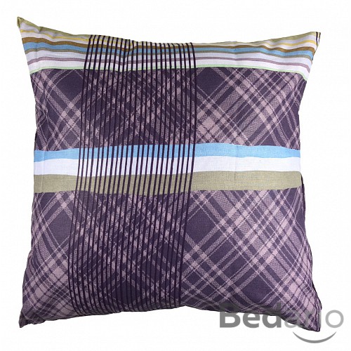 Bavlněný povlak Modro-fialové karo 40x40