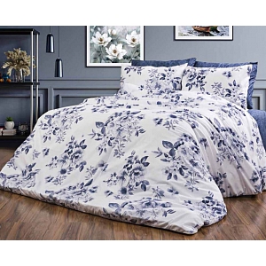 Bavlněné povlečení DELUXE 140x200+70x90 Blue rose