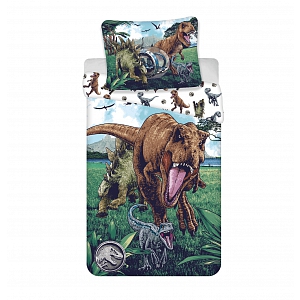 Bavlněné povlečení 140x200+70x90 Jurský svět Trio