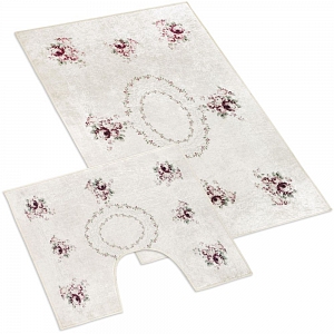 Koupelnová a WC předložka Kytice 3D