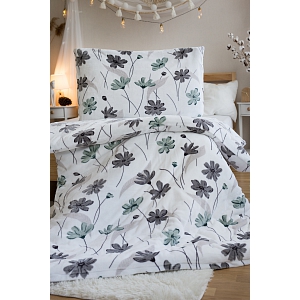 Mikroplyšové povlečení EXCLUSIVE 140x200+70x90 Kvítí