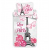 Bavlněné povlečení LOVE IN PARIS 140x200+70x90
