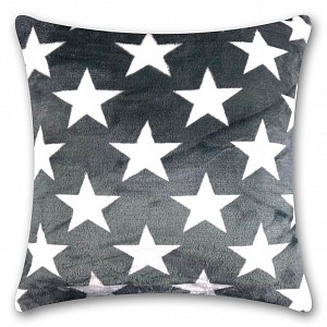 Povlak na polštářek mikroflanel 40x40 - Stars grey