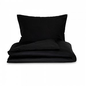 Saténové francouzské prodloužené povlečení LUXURY COLLECTION 240x220+70x90 černé