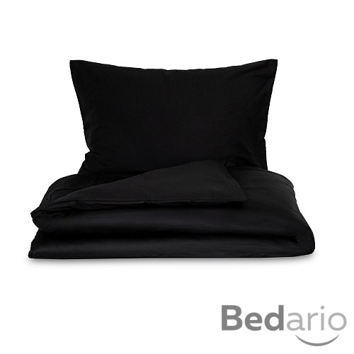 Saténové francouzské prodloužené povlečení LUXURY COLLECTION 240x220+70x90 černé