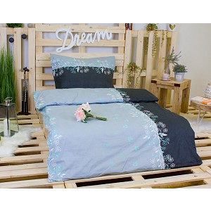 Bavlněné povlečení 140x200+70x90 Styl černý