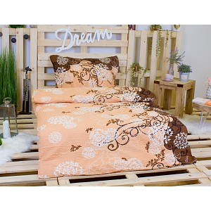 Krepové povlečení DELUXE 140x200+70x90 Flora